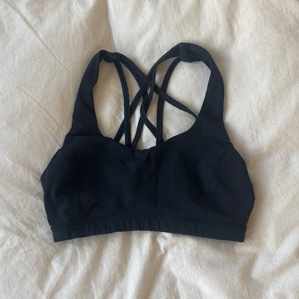 Lululemon Black Strappy Sports Bra